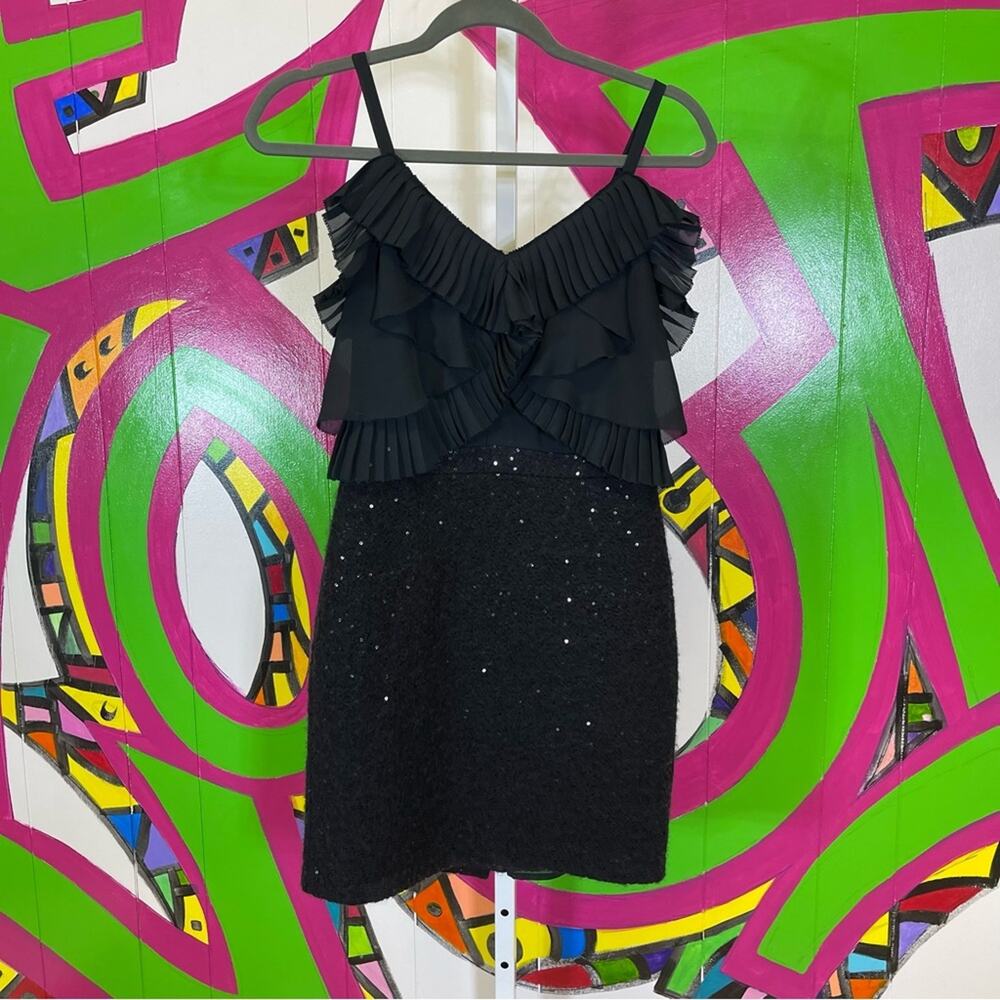Ann Taylor Loft, Little Black Dress. Similar to a Small. Ruffles and Glitzy
